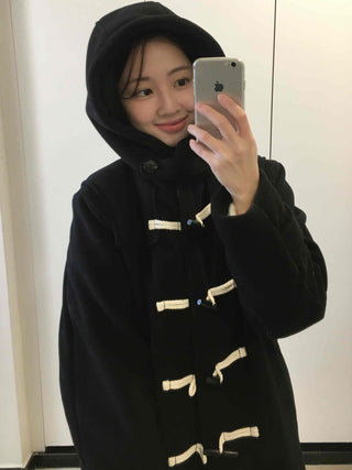 Oversized Hooded Long Duffle Coat