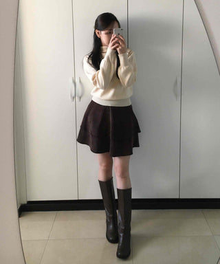 Flare Tiered A-Line Mini Skirt