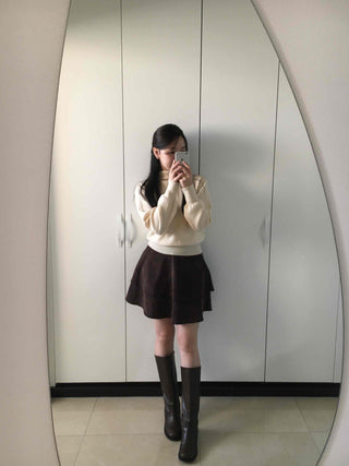 Flare Tiered A-Line Mini Skirt