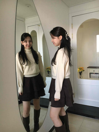 Flare Tiered A-Line Mini Skirt