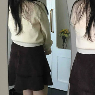Flare Tiered A-Line Mini Skirt