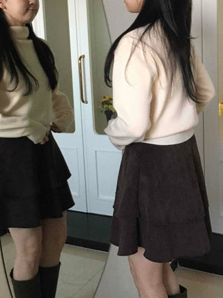 Flare Tiered A-Line Mini Skirt