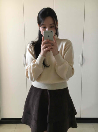 Flare Tiered A-Line Mini Skirt