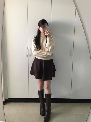 Flare Tiered A-Line Mini Skirt