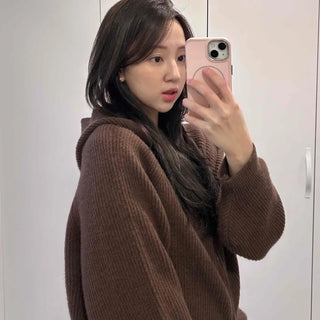 Rib Overfit Zip-up Knit