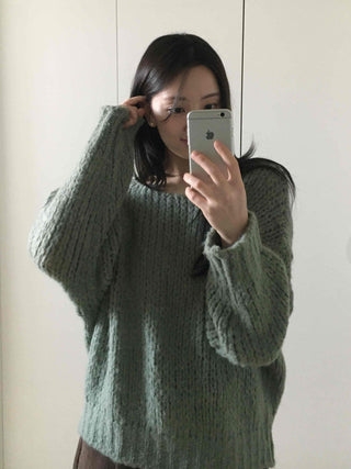 Cozy Boat Neck Loose Fit Knit