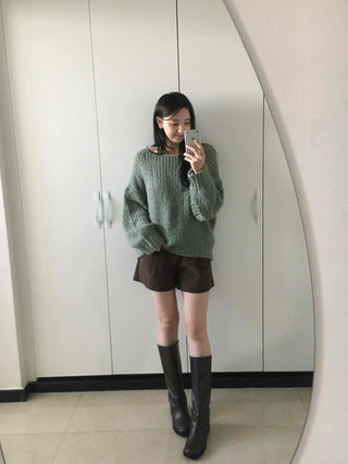 Cozy Boat Neck Loose Fit Knit