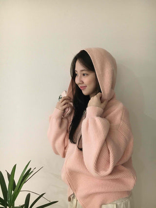 Soft Mood Drop Shoulder Ribbed Zip-Up Hoodie