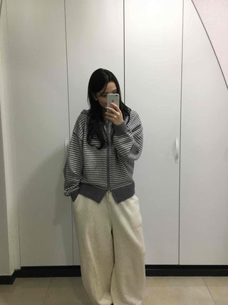 Soft Brushed Loose Fit Elastic Waist Wide Pants