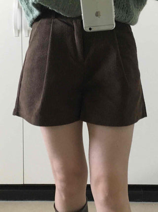 Daily Loose Fit Elastic Corduroy Shorts