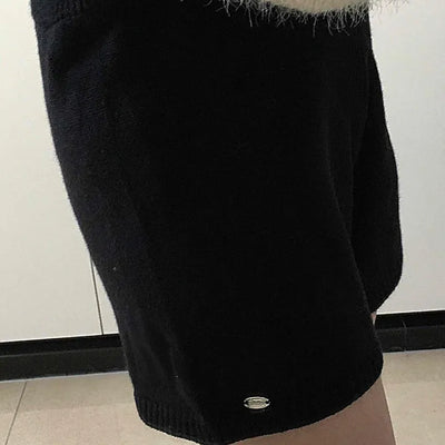 Soft Touch Fluffy Brushed Knit Shorts
