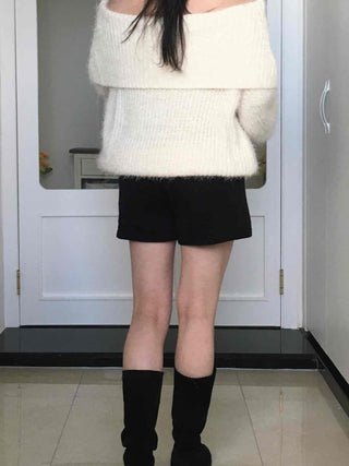 Soft Touch Fluffy Brushed Knit Shorts