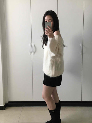 Soft Touch Fluffy Brushed Knit Shorts