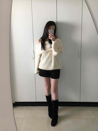 Soft Touch Fluffy Brushed Knit Shorts