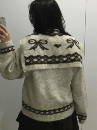 Lovely Color-Blocked Line Shawl Knit