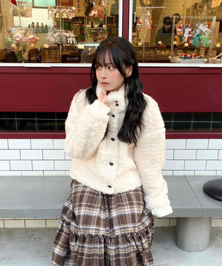 High-neck Lovely Fleece Jacket