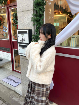 High-neck Lovely Fleece Jacket
