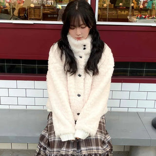 High-neck Lovely Fleece Jacket