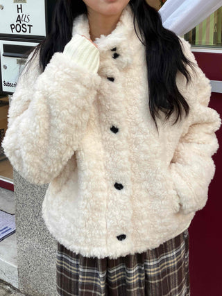 High-neck Lovely Fleece Jacket