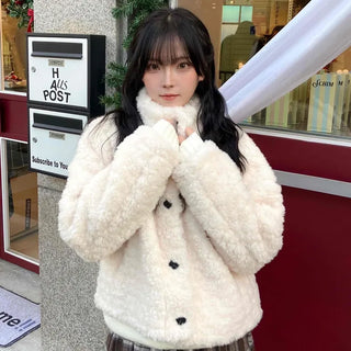 High-neck Lovely Fleece Jacket