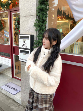 High-neck Lovely Fleece Jacket