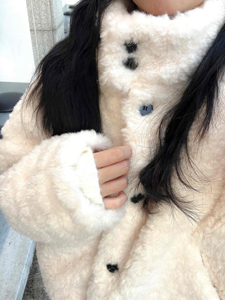 High-neck Lovely Fleece Jacket