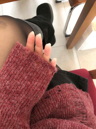 Folding Off-Shoulder Loose Knit