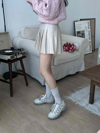 French Tennis Pleated Mini Skirt