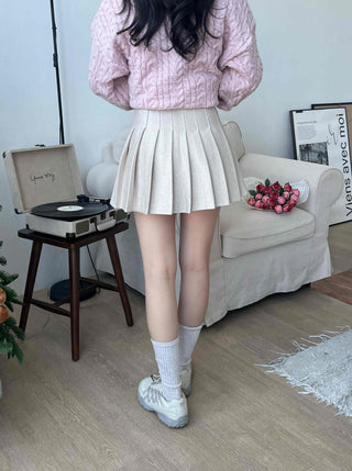 French Tennis Pleated Mini Skirt