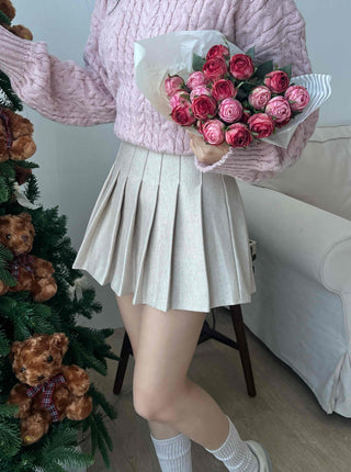 French Tennis Pleated Mini Skirt