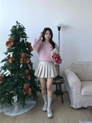 French Tennis Pleated Mini Skirt