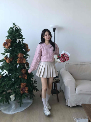 French Tennis Pleated Mini Skirt