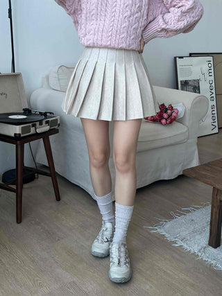 French Tennis Pleated Mini Skirt