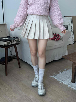 French Tennis Pleated Mini Skirt