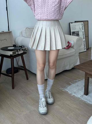 French Tennis Pleated Mini Skirt