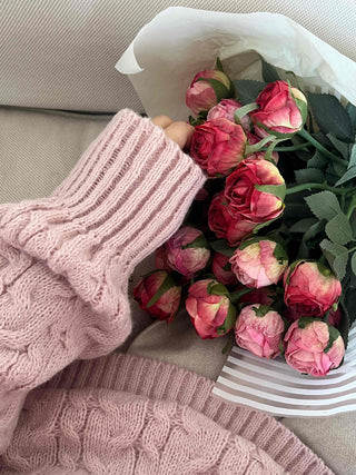 Romantic Cable Oversized Round Neck Knit