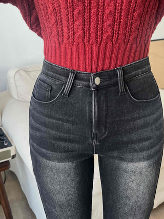 High-waisted Bootcut Long Denim Pants
