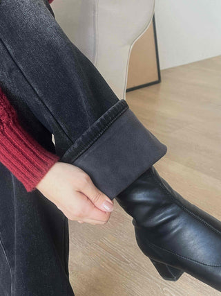 High-waisted Bootcut Long Denim Pants
