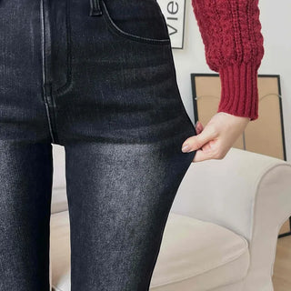 High-waisted Bootcut Long Denim Pants