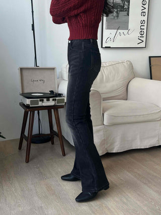 High-waisted Bootcut Long Denim Pants