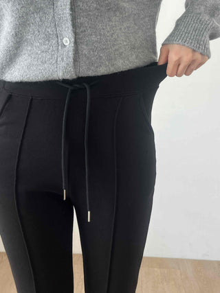 Slim Straight High-Waisted Slacks Pants