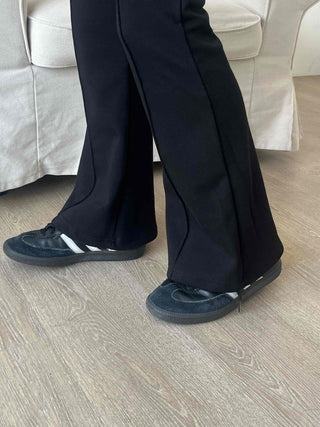 Slim Straight High-Waisted Slacks Pants