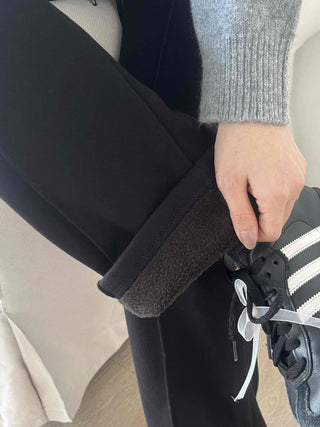 Slim Straight High-Waisted Slacks Pants