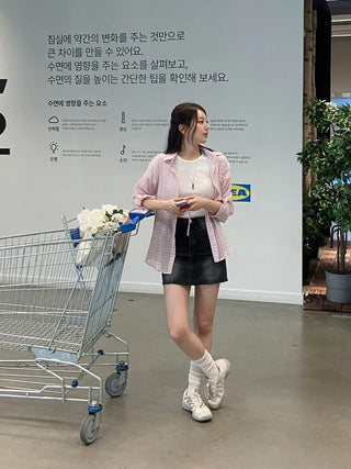 Ruda Semi-Crop Shirred Short Sleeve
