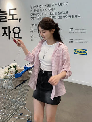 Ruda Semi-Crop Shirred Short Sleeve