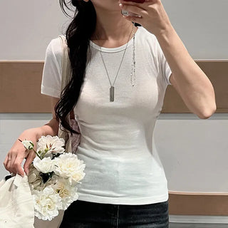 Ruda Semi-Crop Shirred Short Sleeve