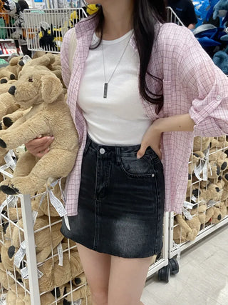 Ruda Semi-Crop Shirred Short Sleeve