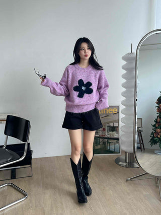 Rolled-up Tailored High-waisted Mini Shorts