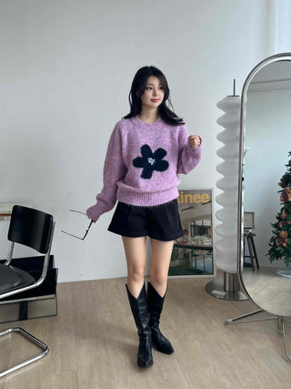 Rolled-up Tailored High-waisted Mini Shorts