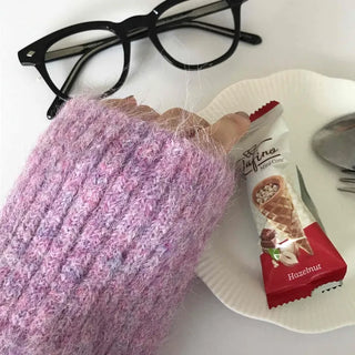 Sweet Flower Point Balloon Sleeve Knit